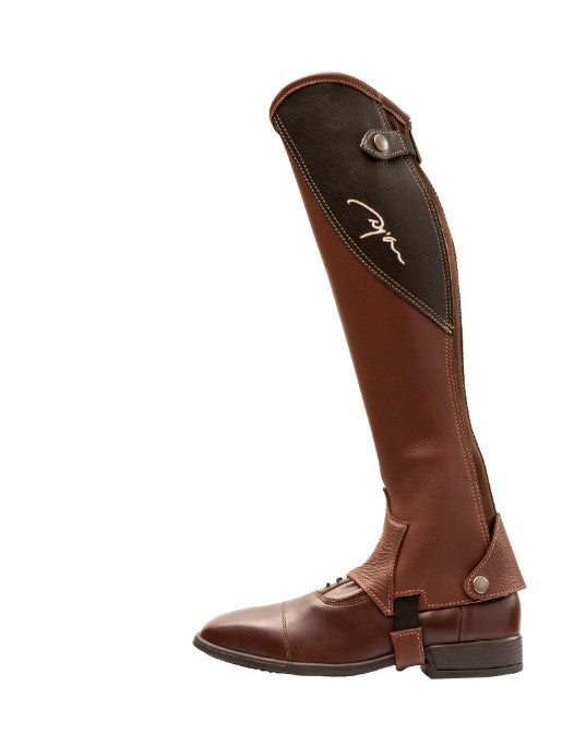 DYON DY'ON ORIGINAL HALF CHAPS D'YON Marrone GHETTE RI11C BROWN 
