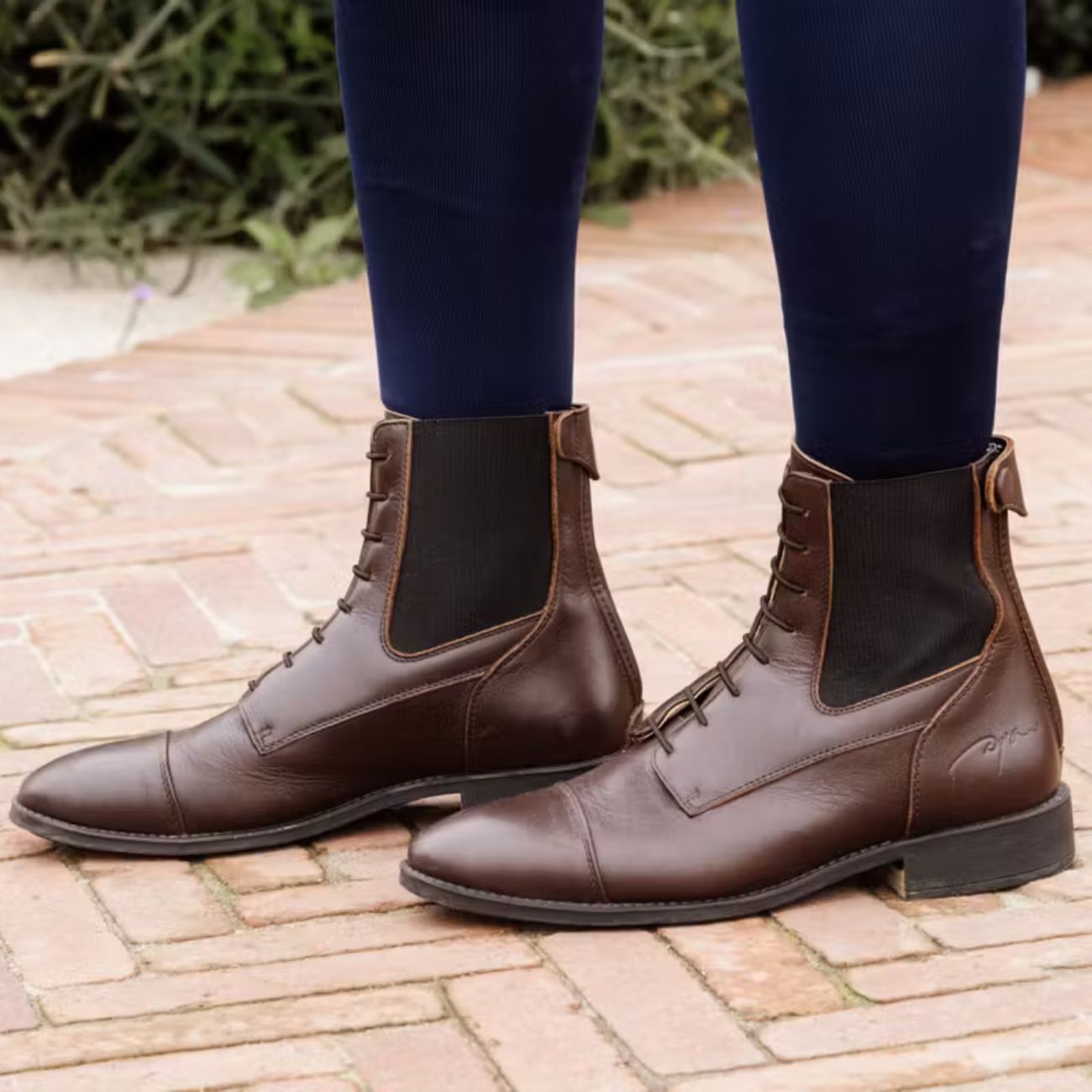 DYON DY'ON SHORT BOOTS FRONT LACES DY'ON Marrone STIVALETTI E BOOTS RI17B BROWN 