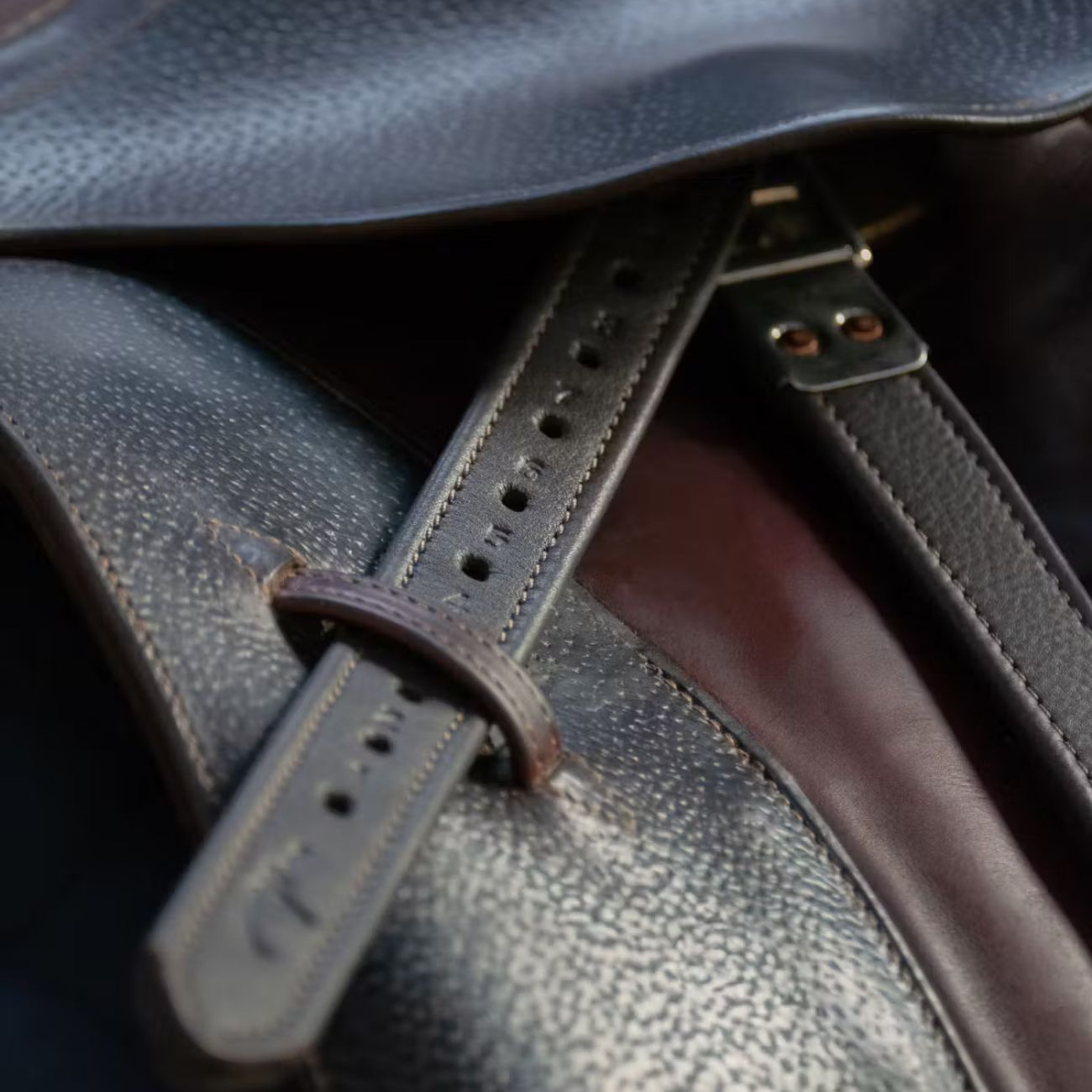 DYON Staffili Premium Soft Leather Stirrup Strap Dy'on Marrone SA01 BROWN 
