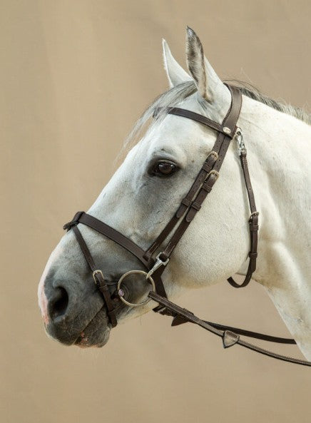 DYON DY'ON FLAT LEATHER BRIDLE WITH SNAP HOOKS WORKING BY D'YON Nero BRIGLIE WOJOGJ BLACK 