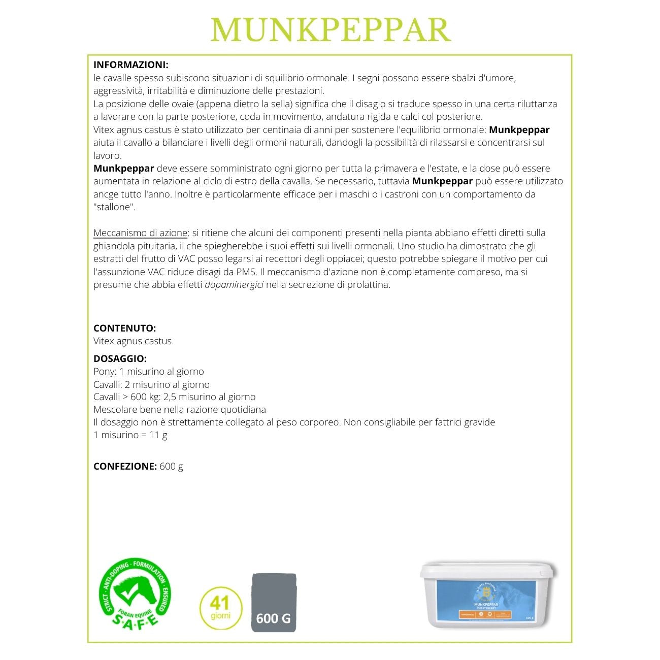 ECLIPSE BIOFARMAB Munkpeppar 600g 1141 NEUTRO 
