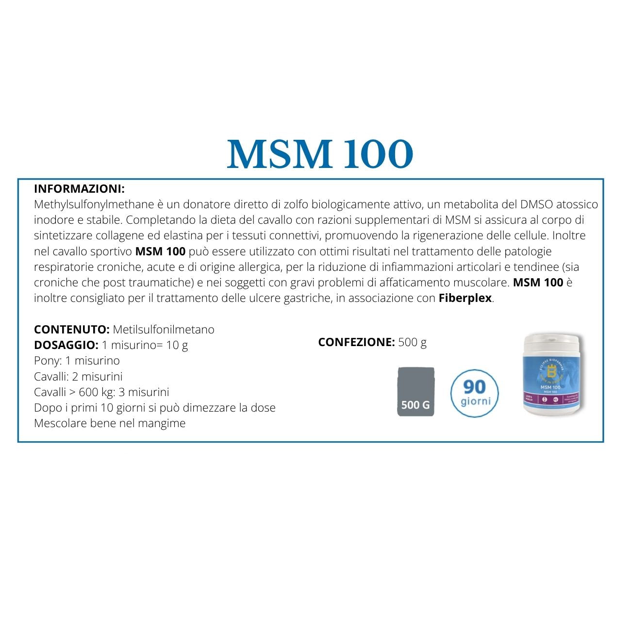 Eclipse Biofarmab Msm 100 500g — foto 3 di 3