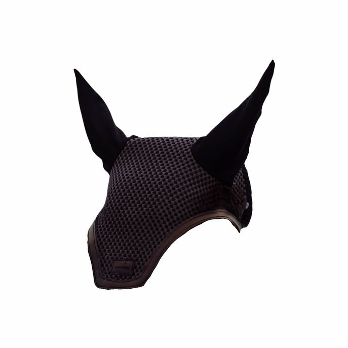 ENIBO OFFICIAL Cuffietta Antimosche Enibo Official Nero/Pelle Marrone 32EN-EARBONNET BLACKBROWNLEATHER 