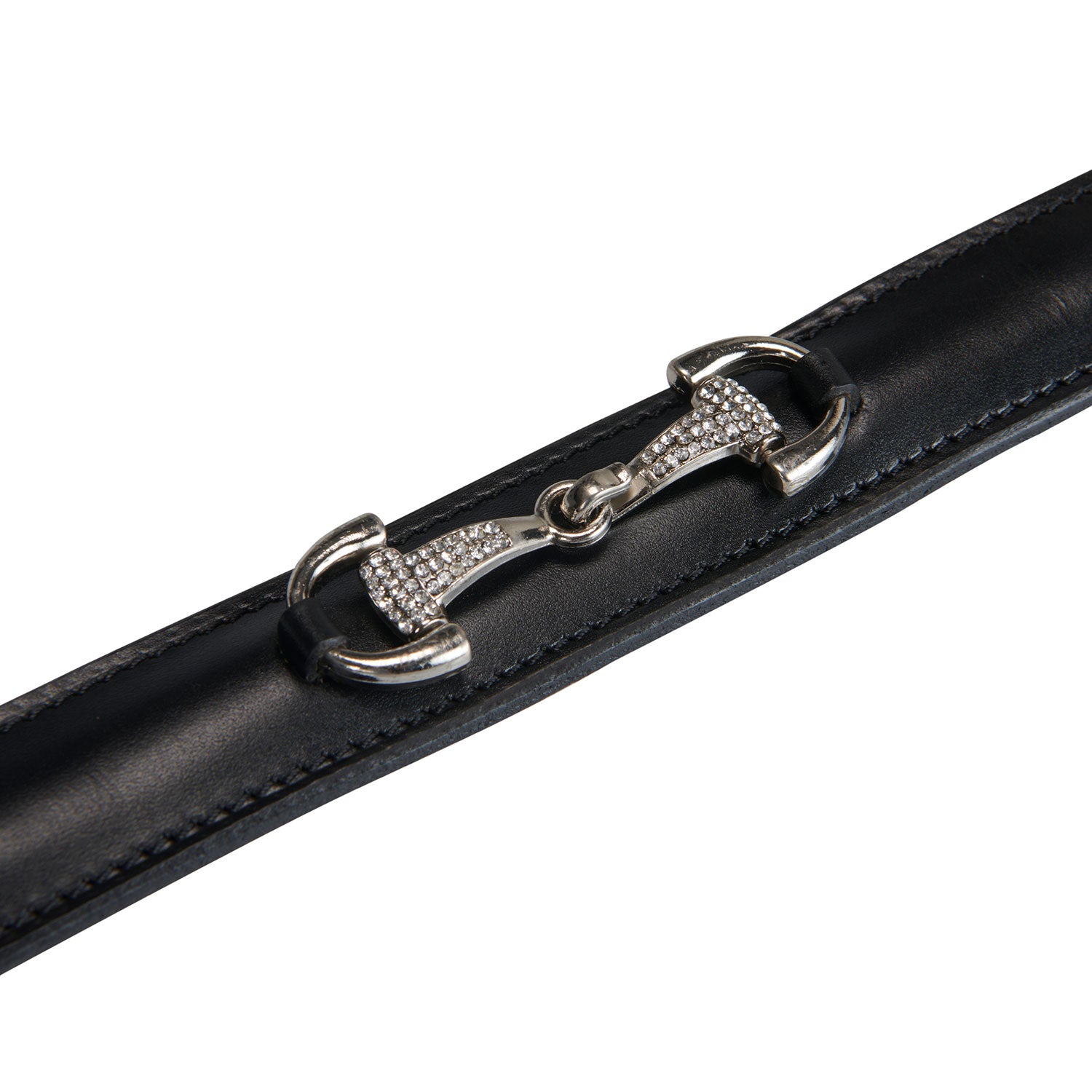 EQUESTRO Cintura In Cuoio Diamond Equestro 09AMA-AB00611A BLACK/SILVER 