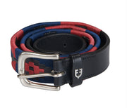 EQUESTRO Cintura Polo S Equestro Nero/Blu/Burgundy 09AMA-AB00625 BLACK BLUE BURGUNDY 