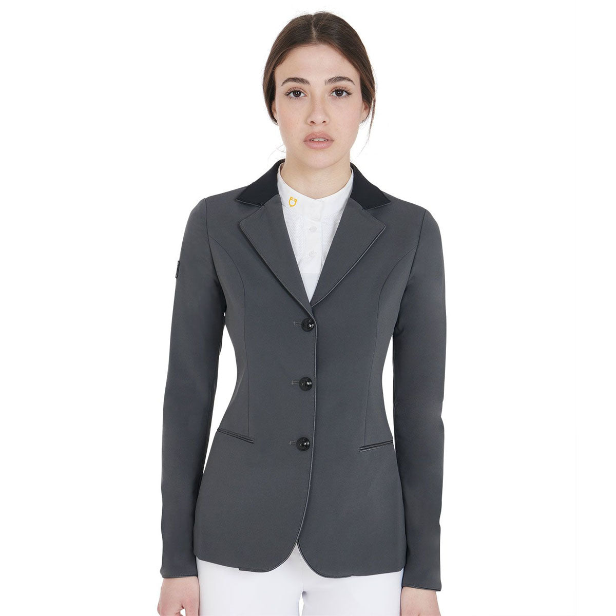 EQUESTRO Equestro ELEGANCE GREY BLACK Giacche Da Concorso 09AMA-ET06001 GREY BLACK 