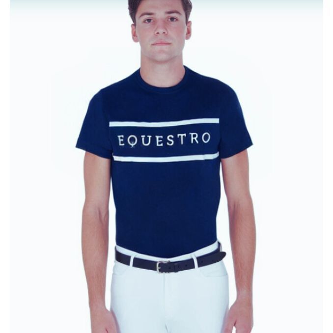 EQUESTRO Equestro SHIRT NAVY Magliette 09AMA-ETM00069 NAVY 