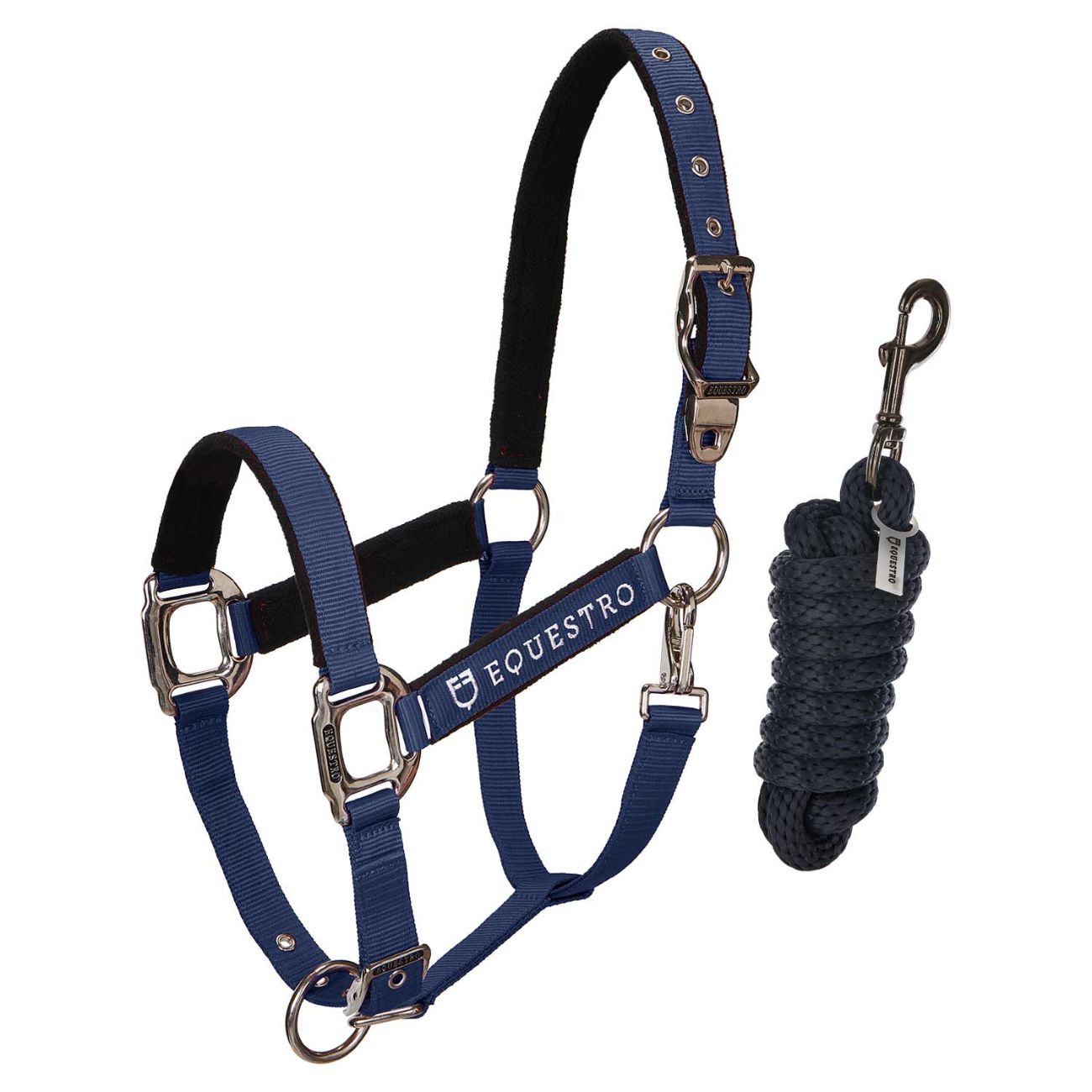 EQUESTRO Capezza  Con Lunghina Modello Shiny Fittings CA00032 NAVY 