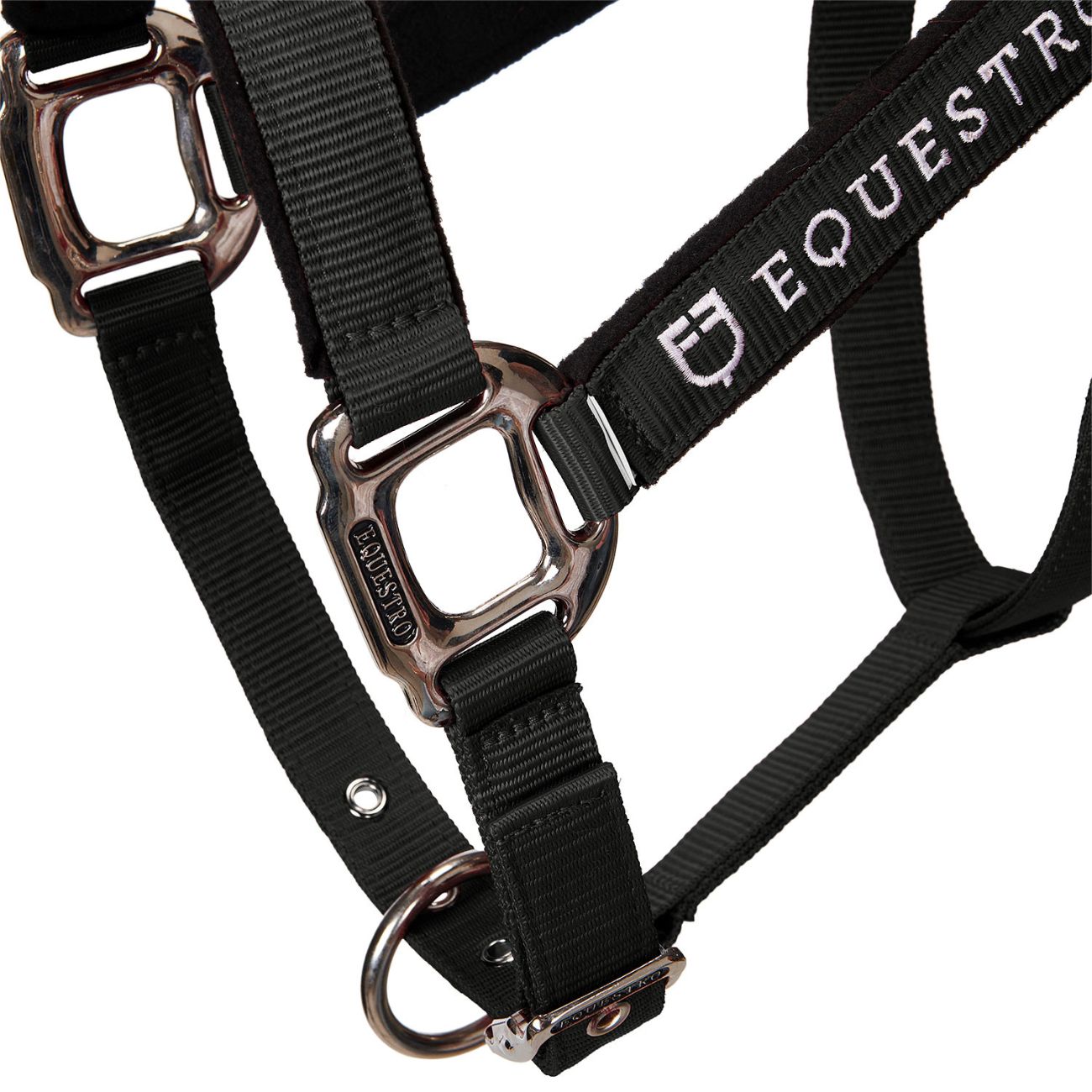 EQUESTRO Capezza  Con Lunghina Modello Shiny Fittings CA0032 BLACK 