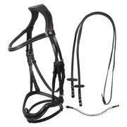 EQUESTRO Testiera Anatomica Con Nasalina Curva Equestro Nero ETH01027 BLACK 