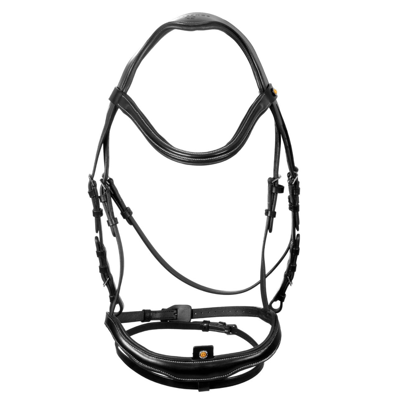 EQUESTRO Testiera Anatomica Con Nasalina Curva Equestro Nero ETH01027 BLACK 