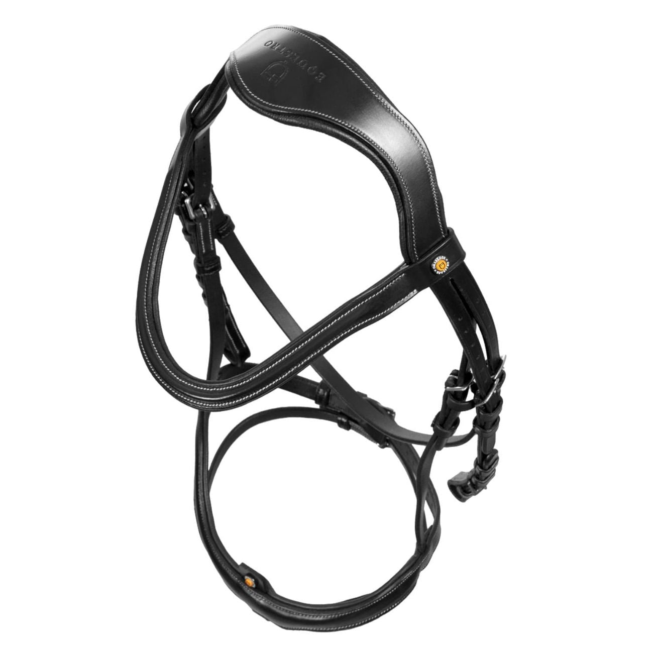 EQUESTRO Testiera Anatomica Con Nasalina Curva Equestro Nero ETH01027 BLACK 