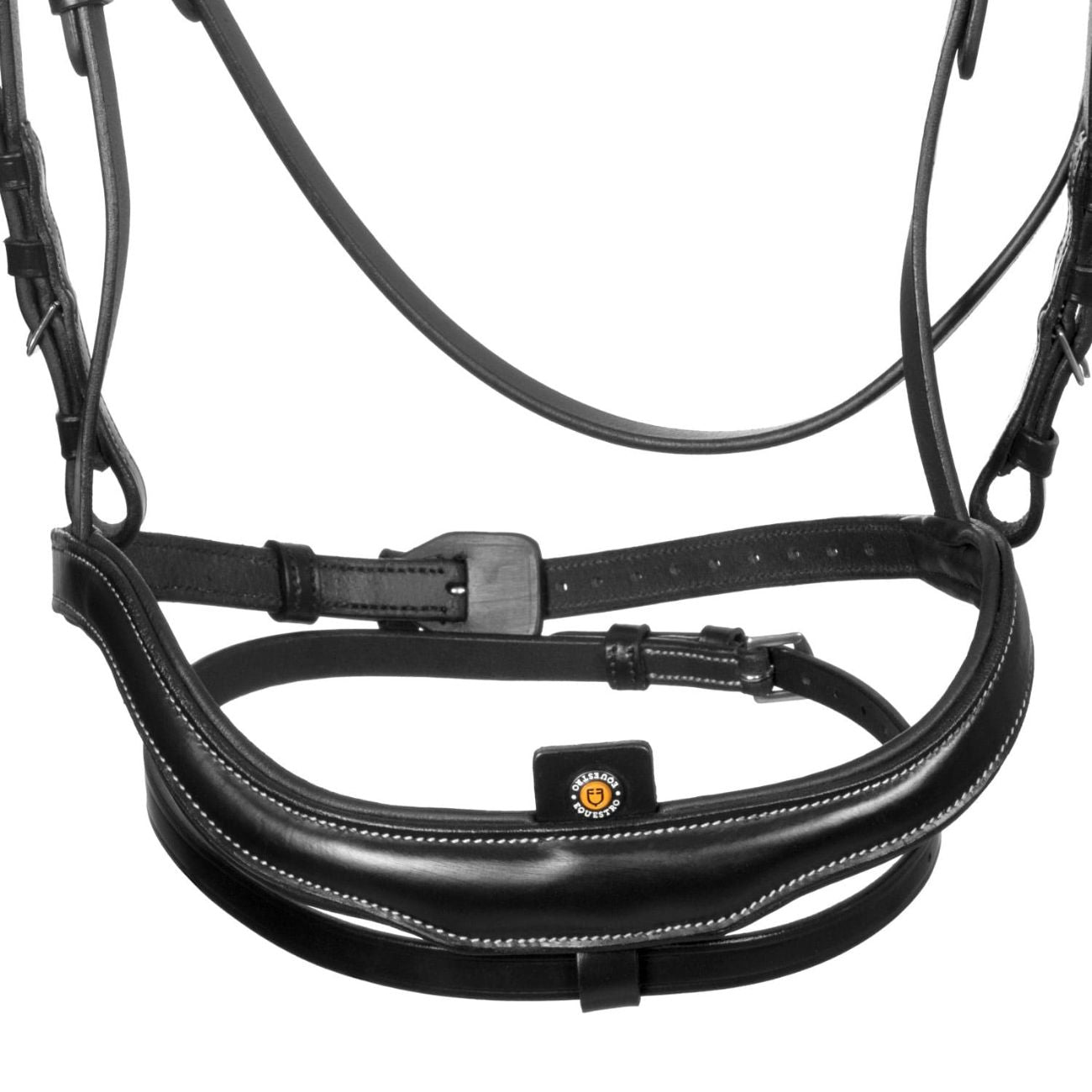 EQUESTRO Testiera Anatomica Con Nasalina Curva Equestro Nero ETH01027 BLACK 