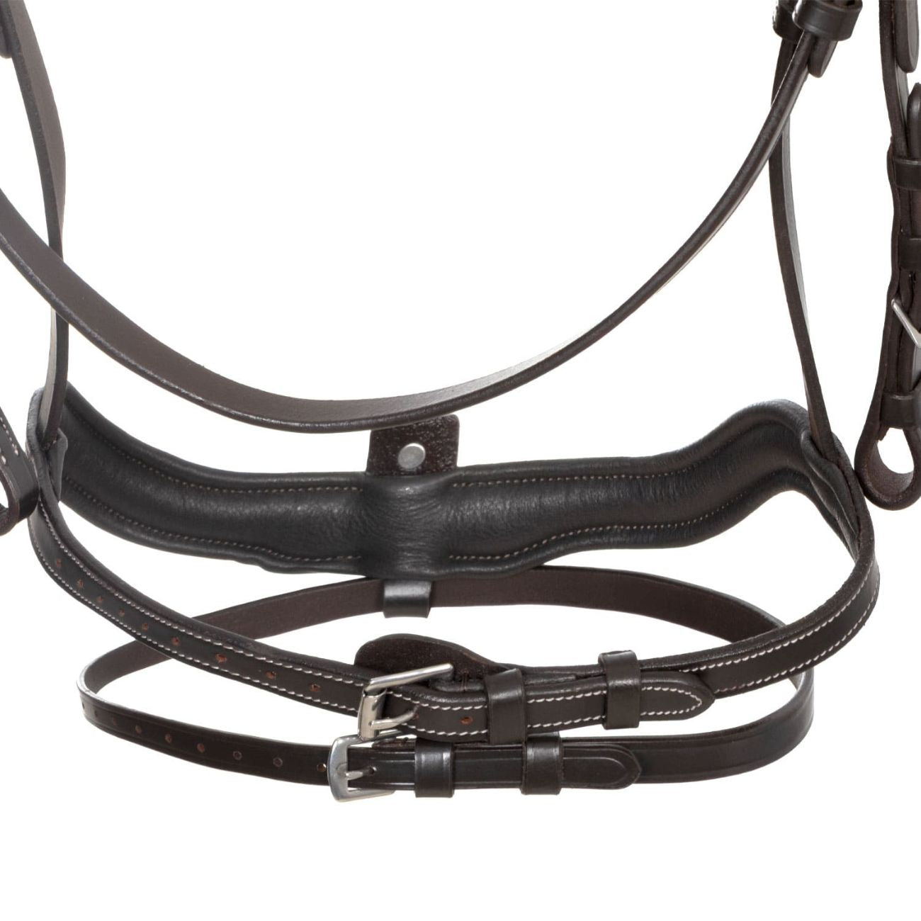 EQUESTRO Testiera Anatomica Con Nasalina Curva Equestro Marrone ETH01027 DARK BROWN 