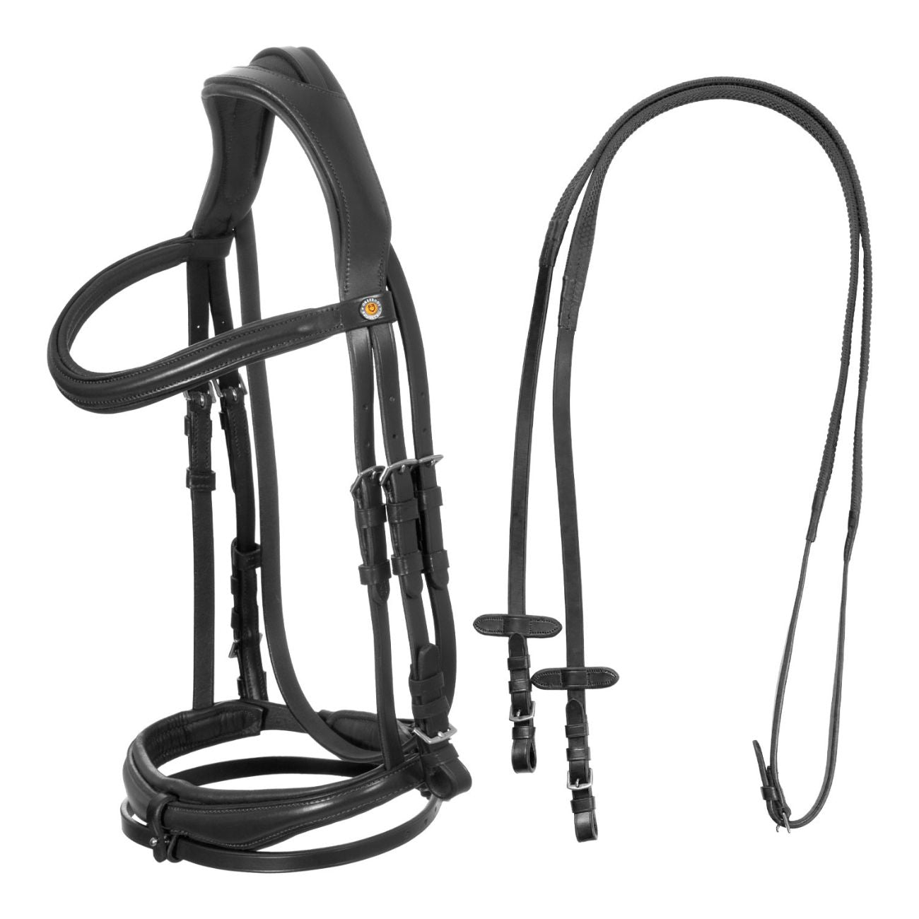 EQUESTRO Testiera Con Capezzina Anatomica Equestro ETH01030 BLACK 