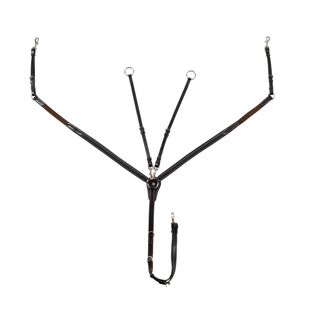 EQUESTRO Pettorale Con Martingala Removibile E Inserti Elasticizzati Equestro Marrone ETH02009 DARKBROWN 