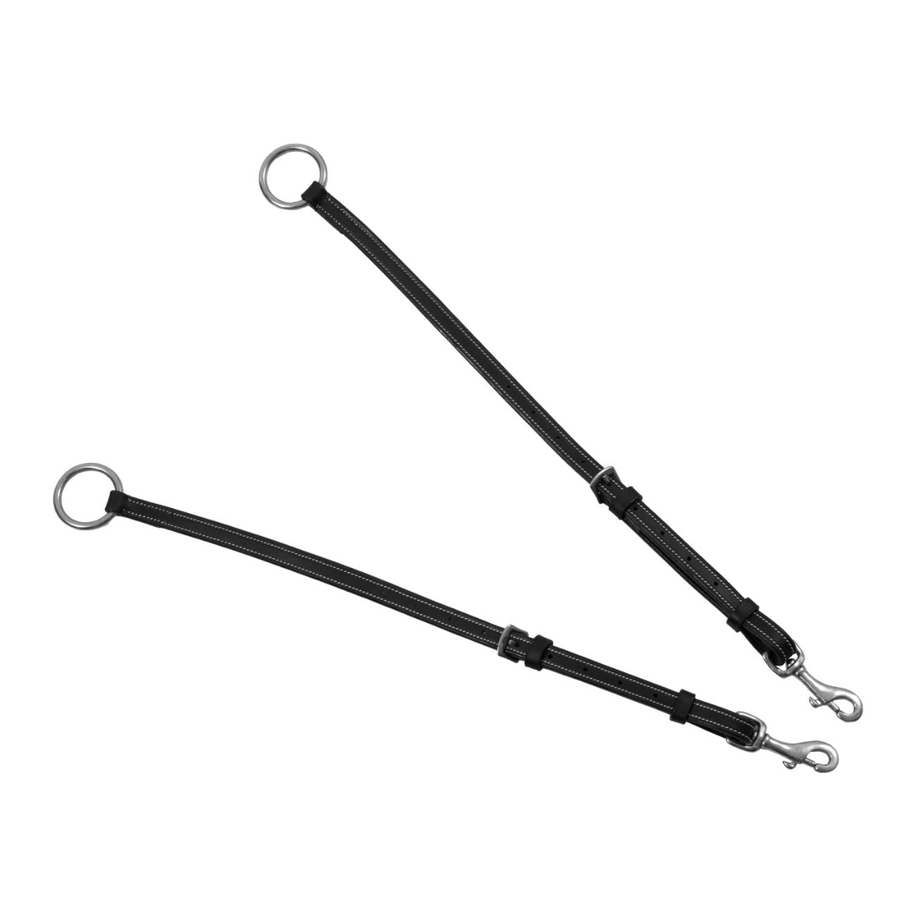 EQUESTRO Pettorale Anatomico In Cuoio Con Martingala Removibile Equestro Nero ETH02012 BLACK 