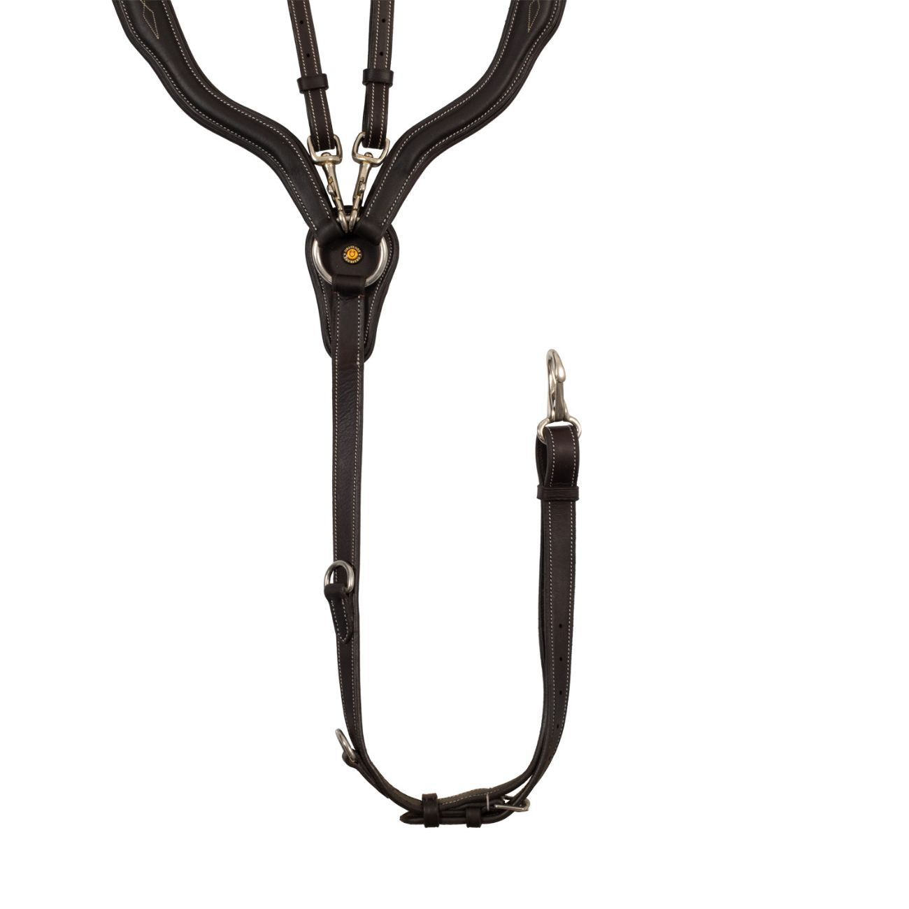 EQUESTRO Pettorale Anatomico In Cuoio Con Martingala Removibile Equestro Marrone ETH02012 BROWN 
