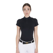 EQUESTRO EQUESTRO Polo Da Donna Technical Training Polo SS Zip ETW00036 BLACK 
