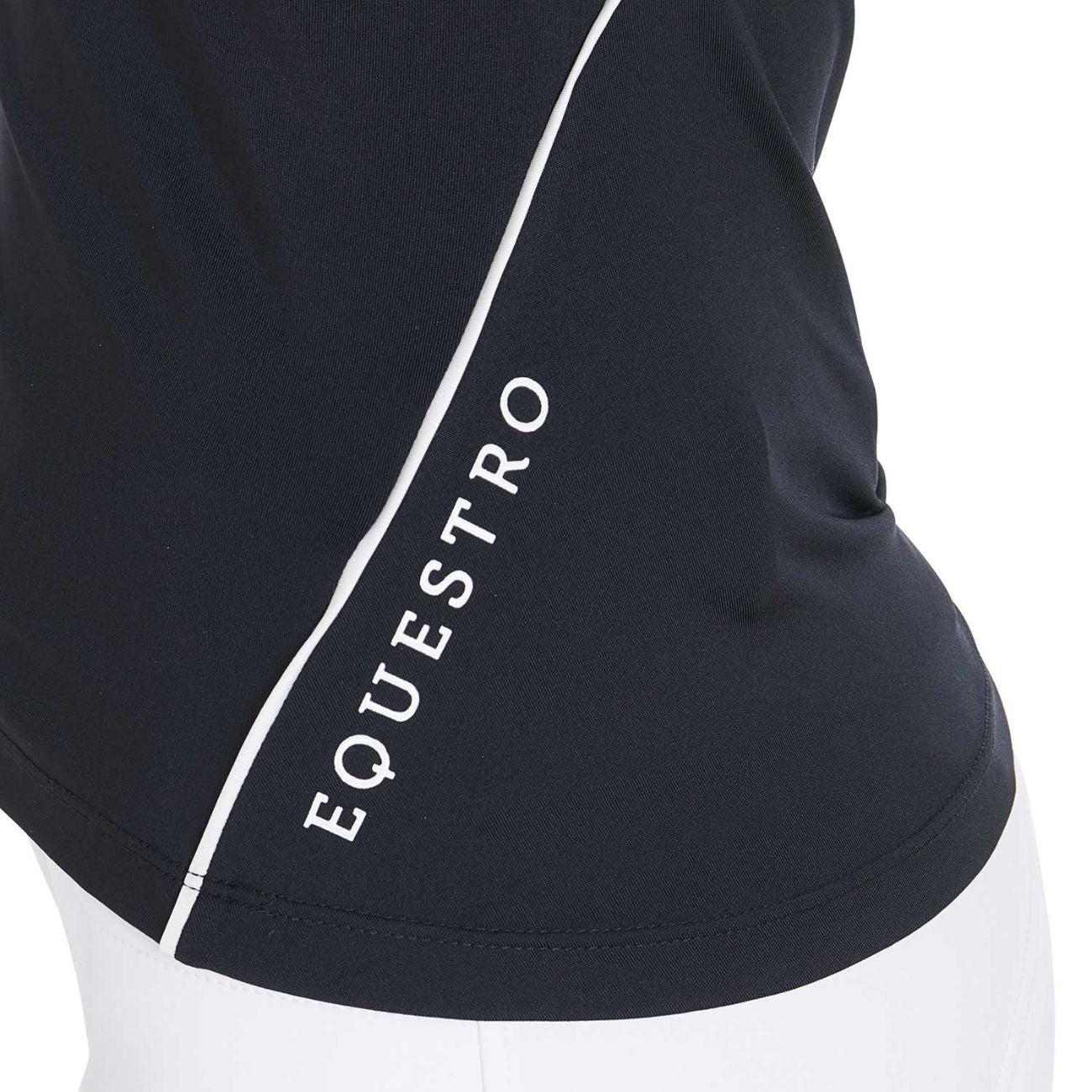 EQUESTRO EQUESTRO Polo Da Donna Technical Training Polo SS Zip ETW00036 BLACK 