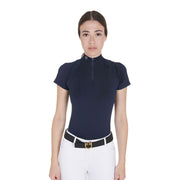 EQUESTRO EQUESTRO Polo Da Donna Technical Training Polo SS Zip ETW00036 NAVY 