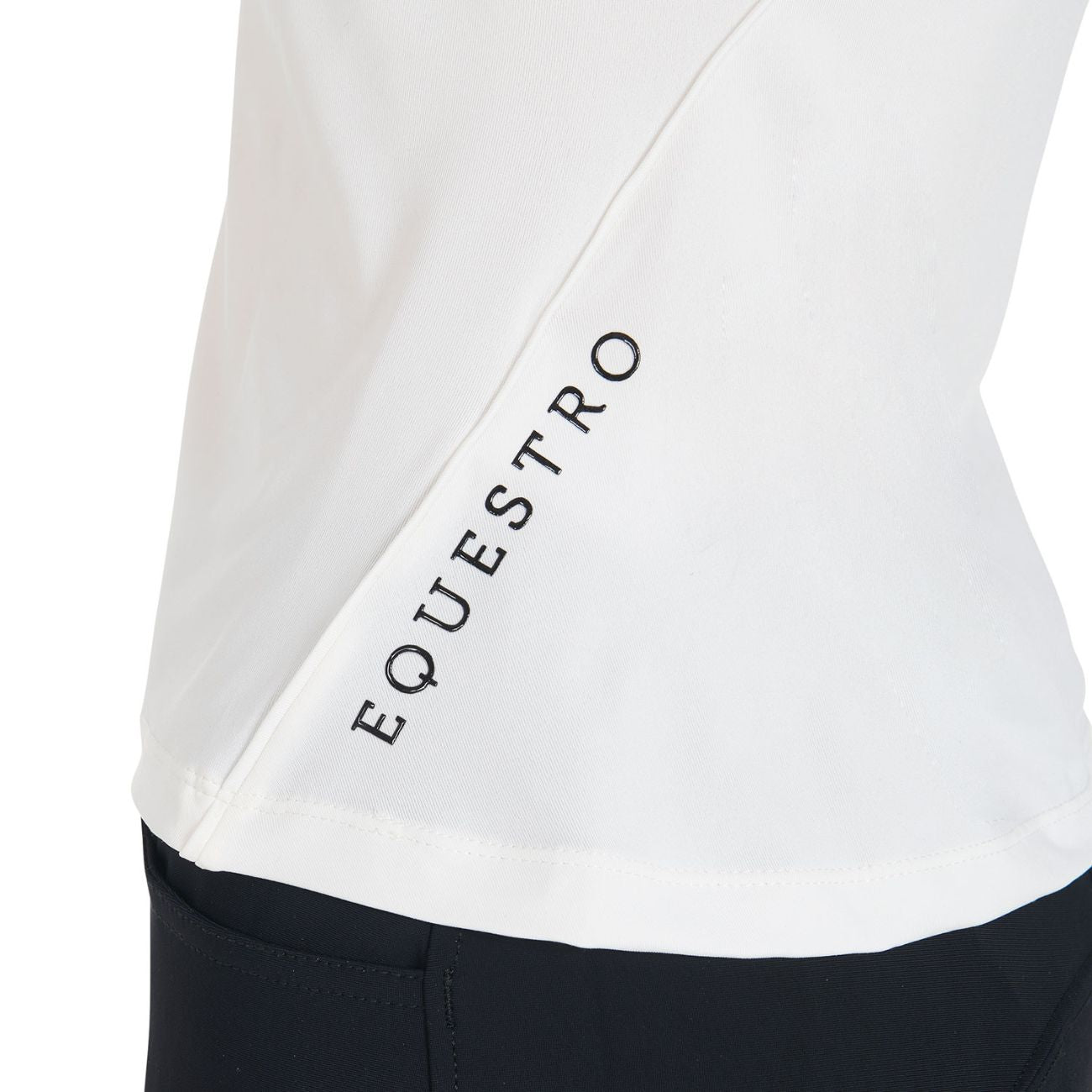 EQUESTRO EQUESTRO Polo Da Donna Technical Training Polo SS Zip ETW00036 WHITE 