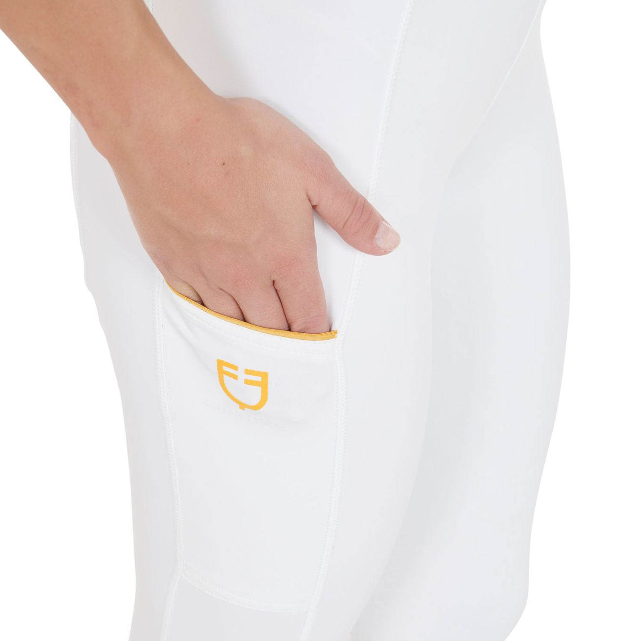 EQUESTRO EQUESTRO Leggins Da Equitazione Donna Full Grip ETW00047 WHITE 