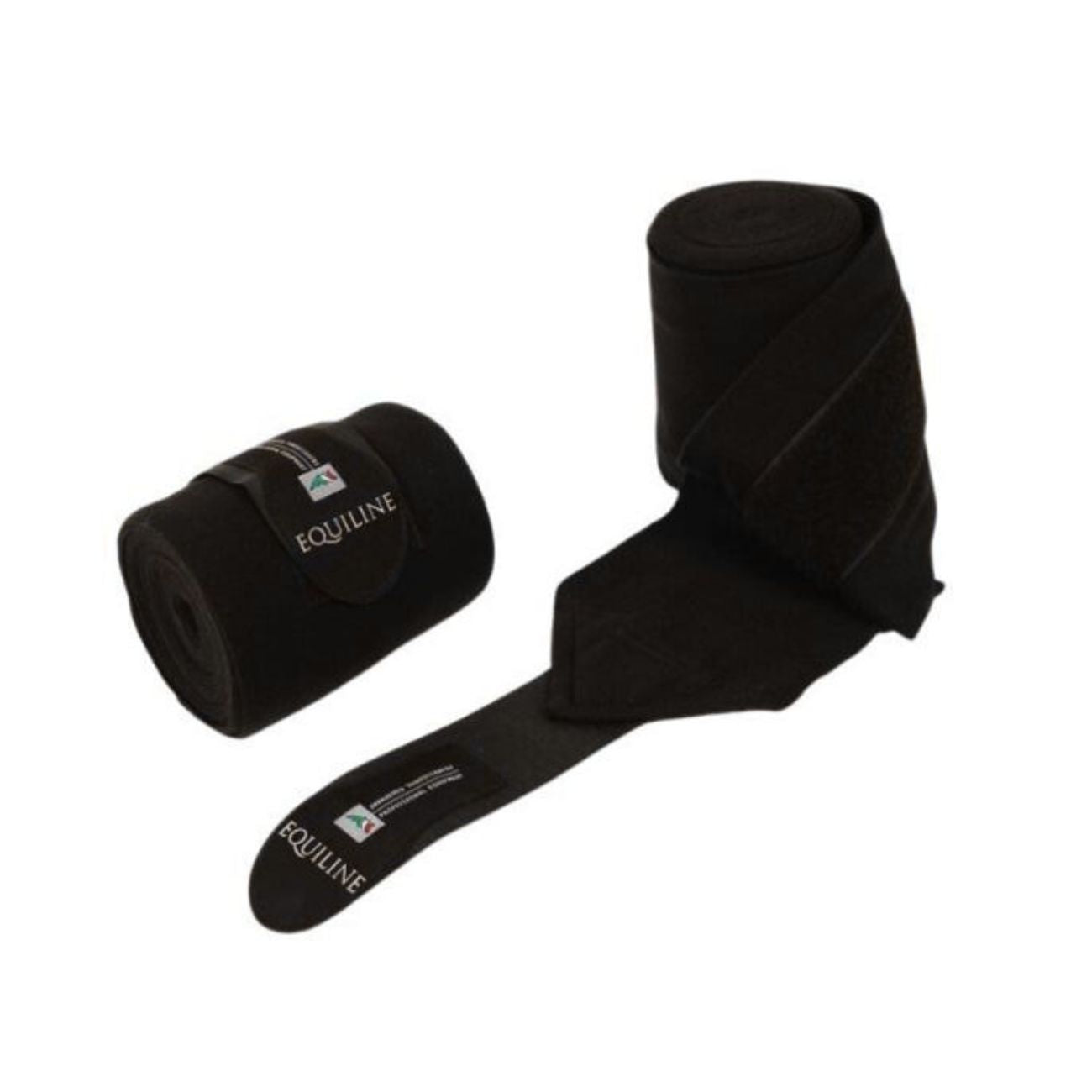 EQUILINE Set 2 Pezzi Di Fasce Da Riposo In Lana Pettinata Nero 09EQD060/4 006BLACK 