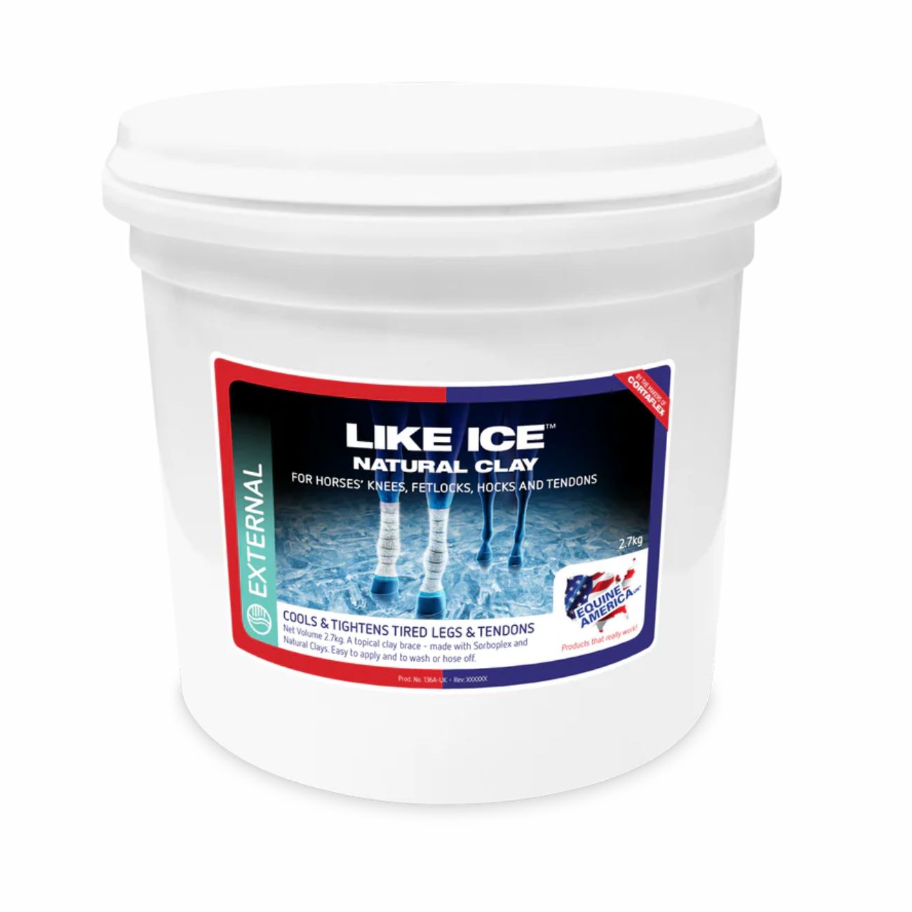 EQUINE AMERICA Equine America Like Ice Natural Clay 2.7 kg Neutro 2.7 kg argilla rinfrescante per arti stanchi dopo gara o allenamento LIKEICE2.7KG NEUTRO 