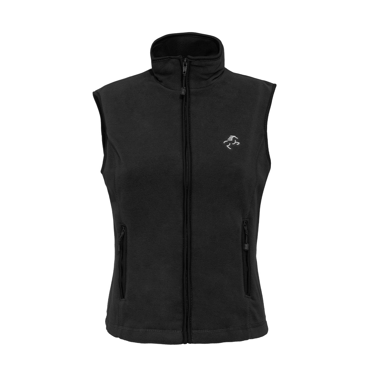 EQUINE HORSE EQUINE HORSE Gilet in micropile donna full zip BLACK abbigliamento tecnico da scuderia (09EH-906) 09EH-906 BLACK 