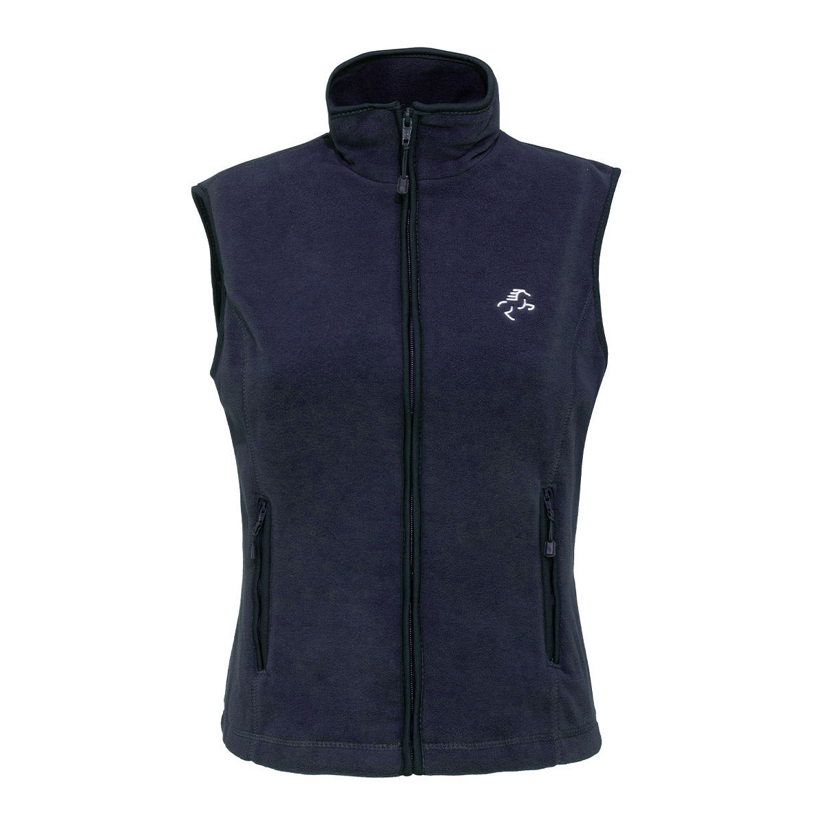 EQUINE HORSE EQUINE HORSE Gilet in micropile donna full zip Blue navy abbigliamento tecnico da scuderia (09EH-906) 09EH-906 BLUE NAVY 