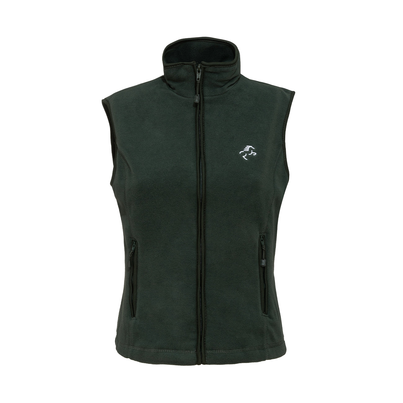 EQUINE HORSE EQUINE HORSE Gilet in micropile donna full zip Forest green abbigliamento tecnico da scuderia (09EH-906) 09EH-906 FOREST GREEN 
