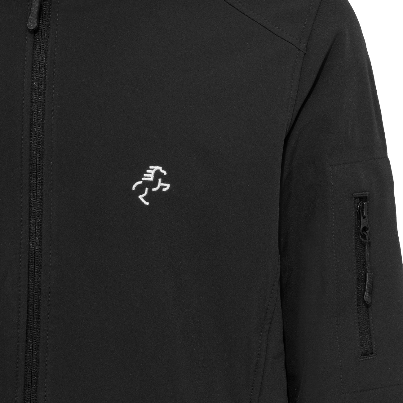 EQUINE HORSE EQUINE HORSE Softshell uomo full zip BLACK abbigliamento tecnico da scuderia (09EH-K401) 09EH-K401 BLACK 