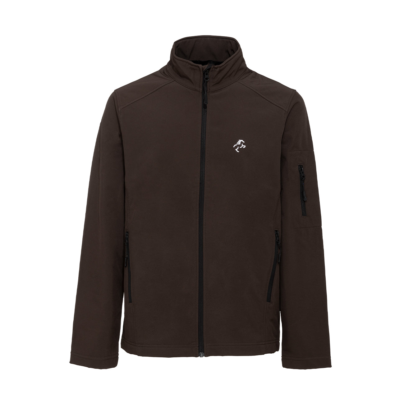 EQUINE HORSE EQUINE HORSE Softshell uomo full zip Marrone abbigliamento tecnico da scuderia (09EH-K401) 09EH-K401 MARRONE 