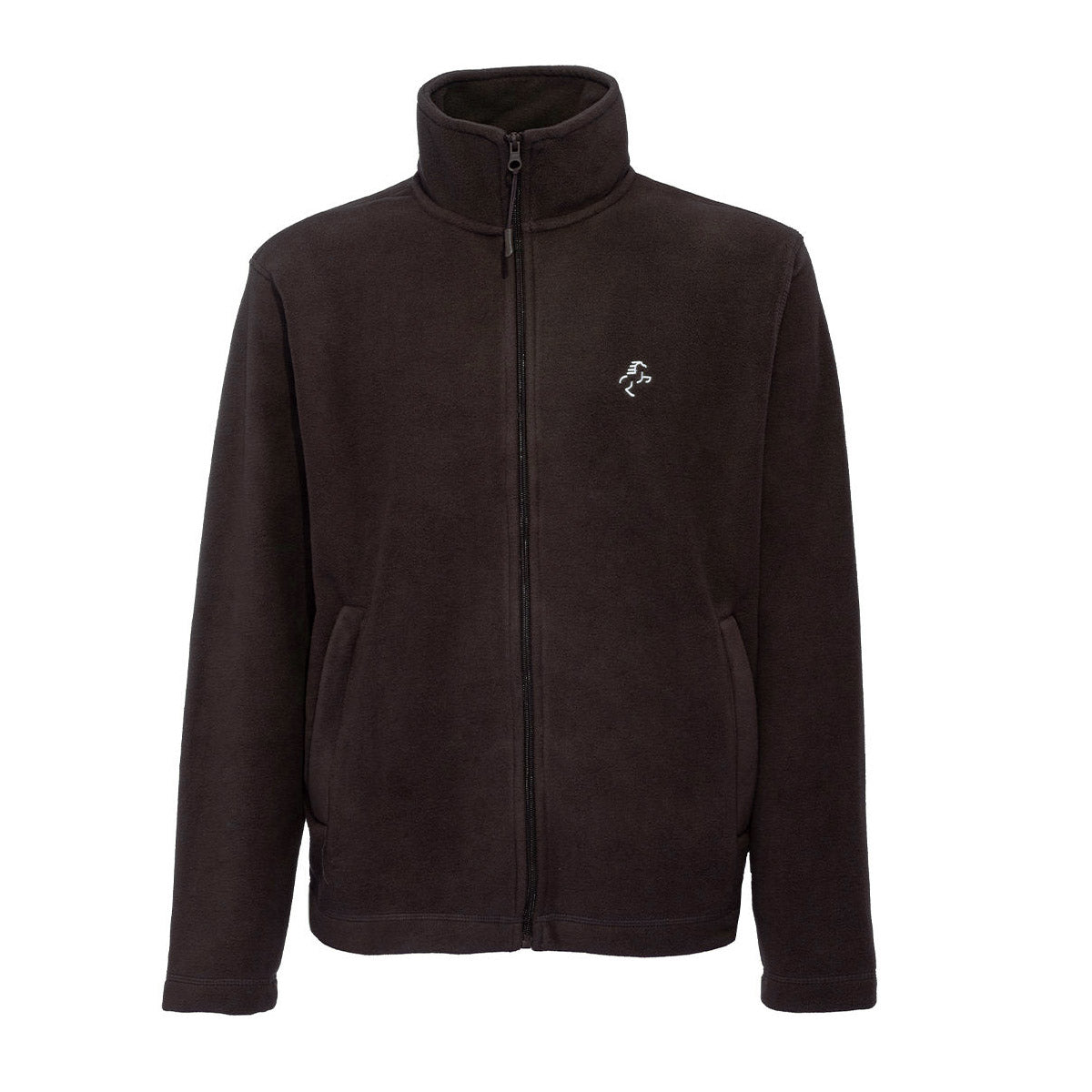 EQUINE HORSE EQUINE HORSE Micropile uomo full zip Marrone abbigliamento tecnico da scuderia (09EH-K911) 09EH-K911 MARRONE 