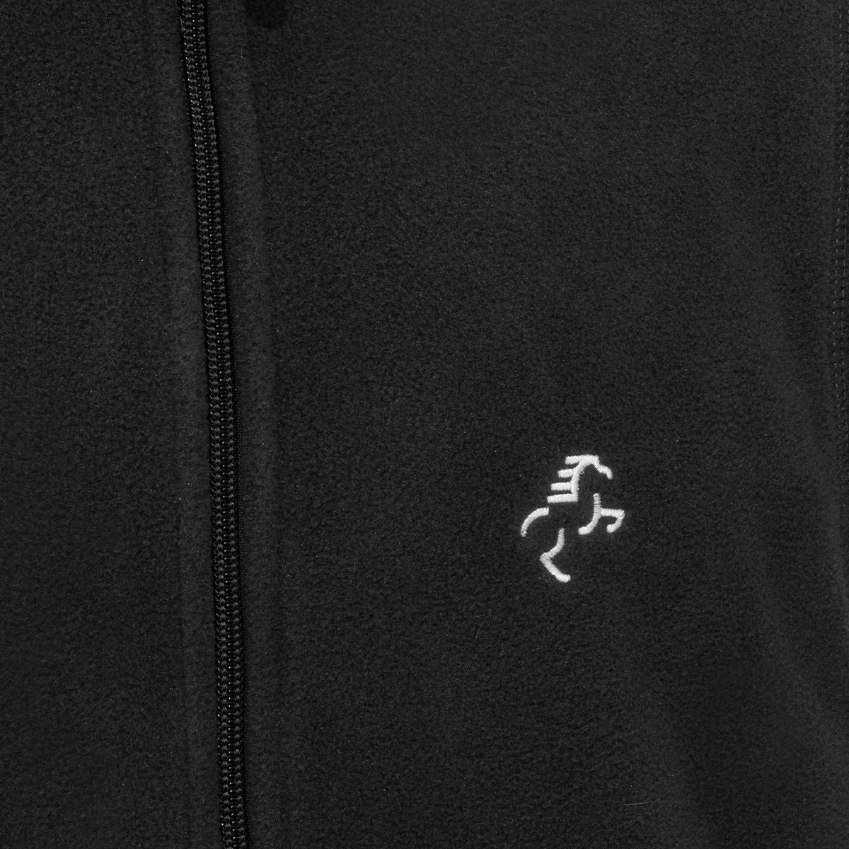 EQUINE HORSE EQUINE HORSE Gilet in micropile uomo full zip BLACK abbigliamento tecnico da scuderia (09EH-K913) 09EH-K913 BLACK 