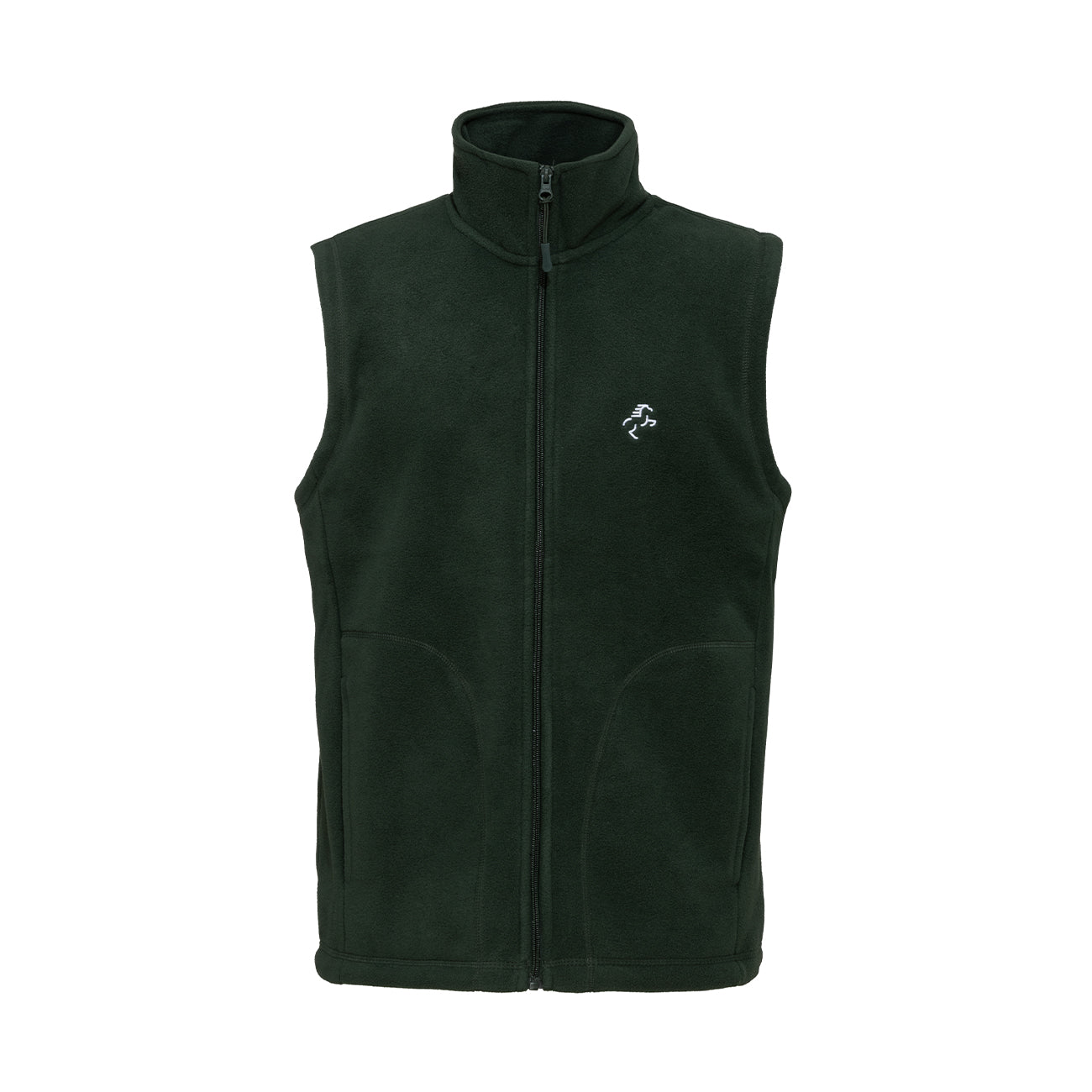 EQUINE HORSE EQUINE HORSE Gilet in micropile uomo full zip Forest green abbigliamento tecnico da scuderia (09EH-K913) 09EH-K913 FOREST GREEN 