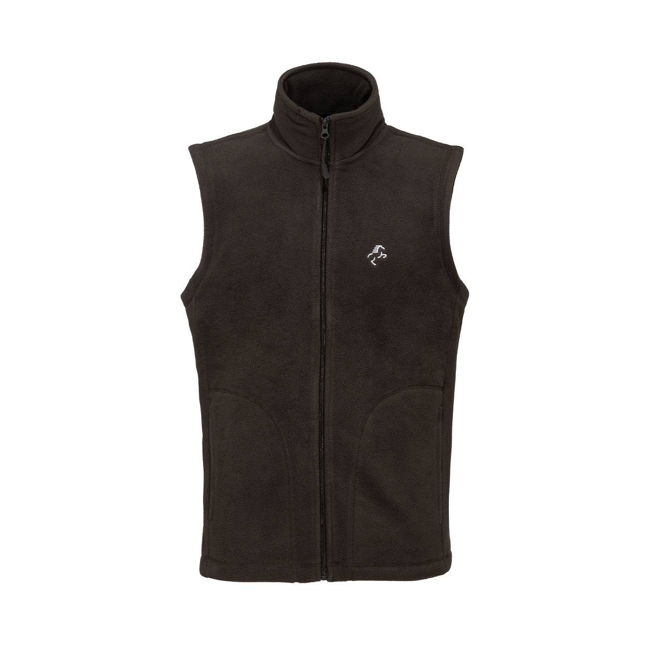 EQUINE HORSE EQUINE HORSE Gilet in micropile uomo full zip Marrone abbigliamento tecnico da scuderia (09EH-K913) 09EH-K913 MARRONE 