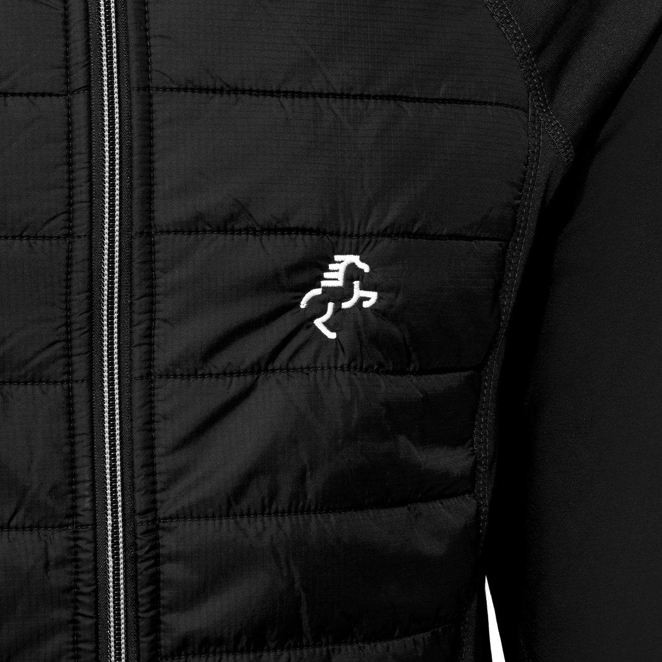 EQUINE HORSE EQUINE HORSE Giubbotto sportiva bimateriale unisex BLACK abbigliamento tecnico da scuderia (09EH-PA233) 09EH-PA233 BLACK 