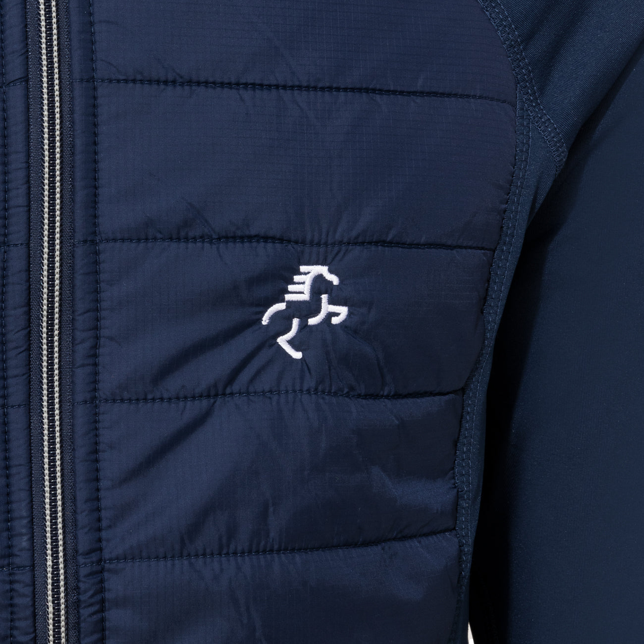 EQUINE HORSE EQUINE HORSE Giubbotto sportiva bimateriale unisex Sporty blue navy abbigliamento tecnico da scuderia (09EH-PA233) 09EH-PA233 SPORTY BLUE NAVY 
