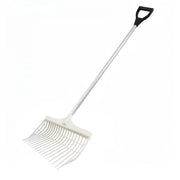 EQUINE HORSE Forca Dung Fork Claro Con Manico Di Alluminio 7646+7800 BIANCO 