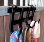 EQUINE HORSE EQUINE HORSE Gewa rack with hooks Nero attrezzatura da scuderia (7655) 7655 NERO 