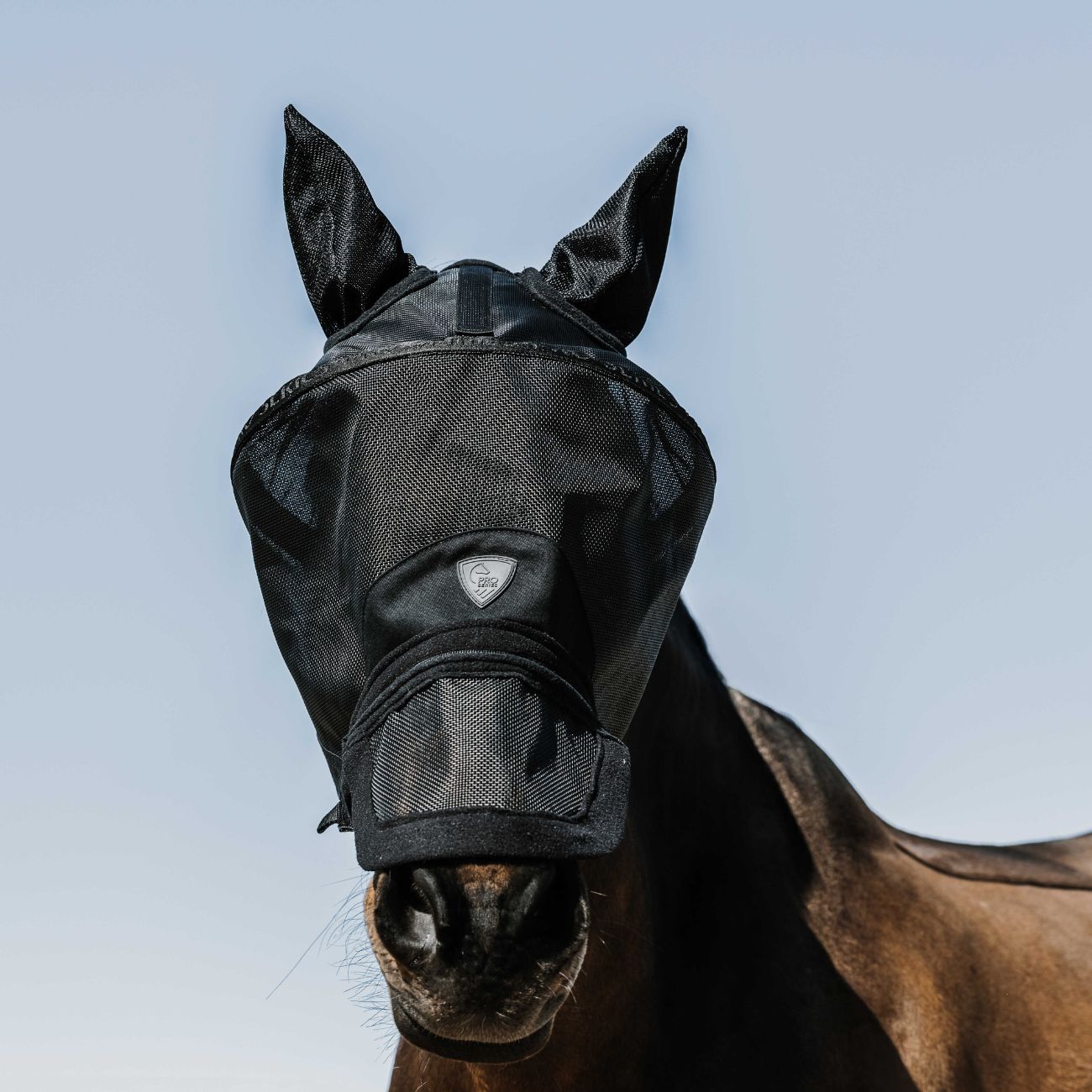 EQUITHEME Maschera Antimosche Con Protezione UV Equitheme 306037 BLACK 