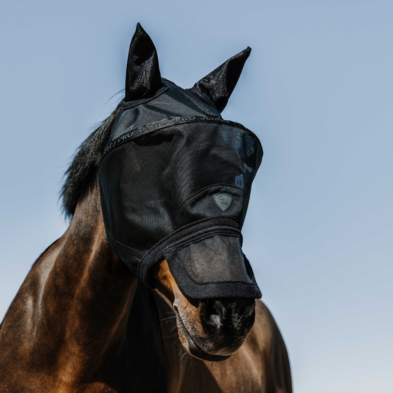 EQUITHEME Maschera Antimosche Con Protezione UV Equitheme 306037 BLACK 