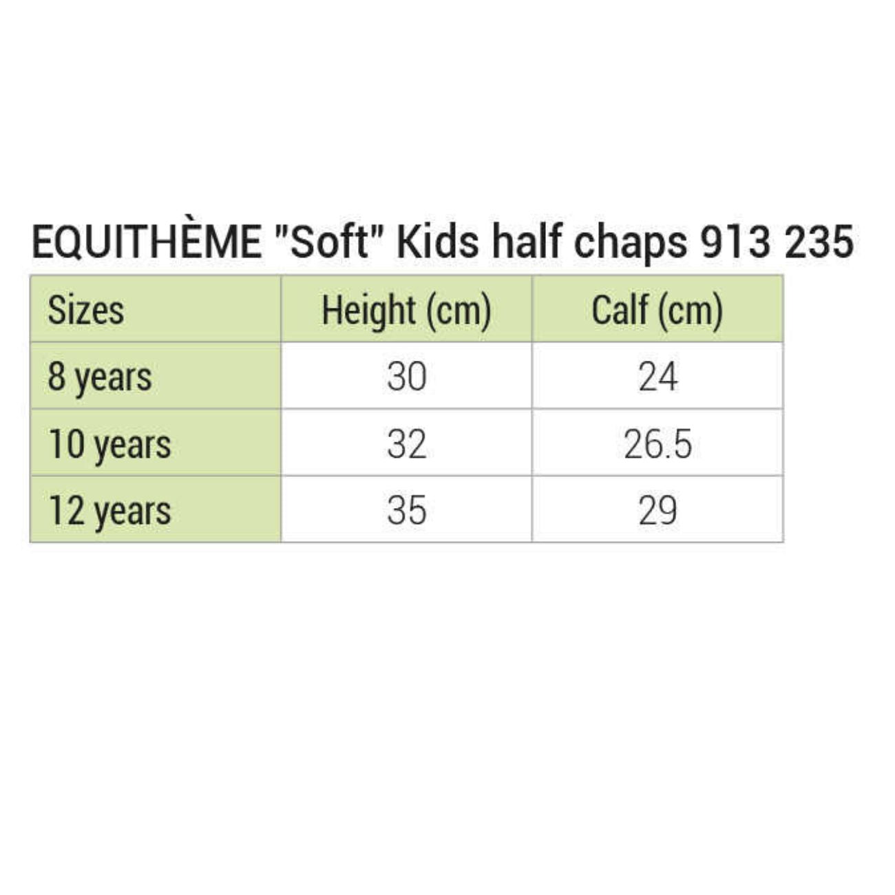 EQUITHEME Ghette Half Chaps Soft Equitheme 913235 BLACK 