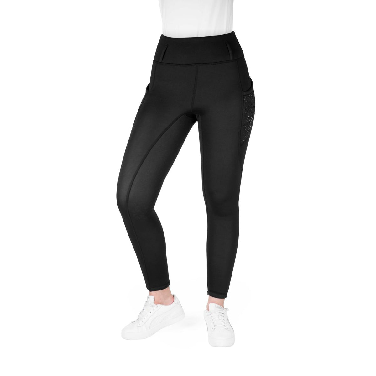 EQUITHEME Leggings Donna Invernali Polar EK-Neva 979168 BLACK 
