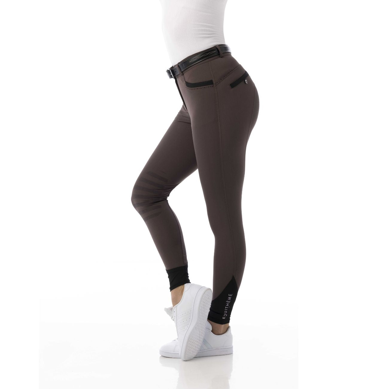 EQUITHEME Pantaloni Safir Equitheme 979357 BROWN/BLACK 