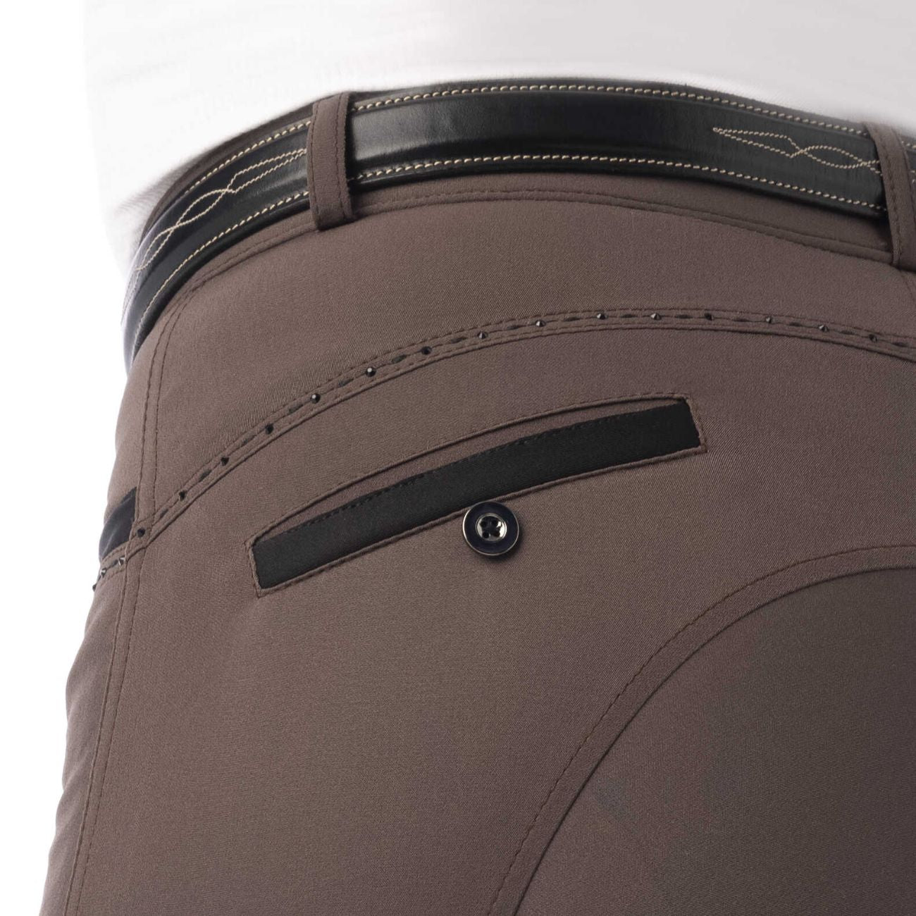 EQUITHEME Pantaloni Safir Equitheme 979357 BROWN/BLACK 