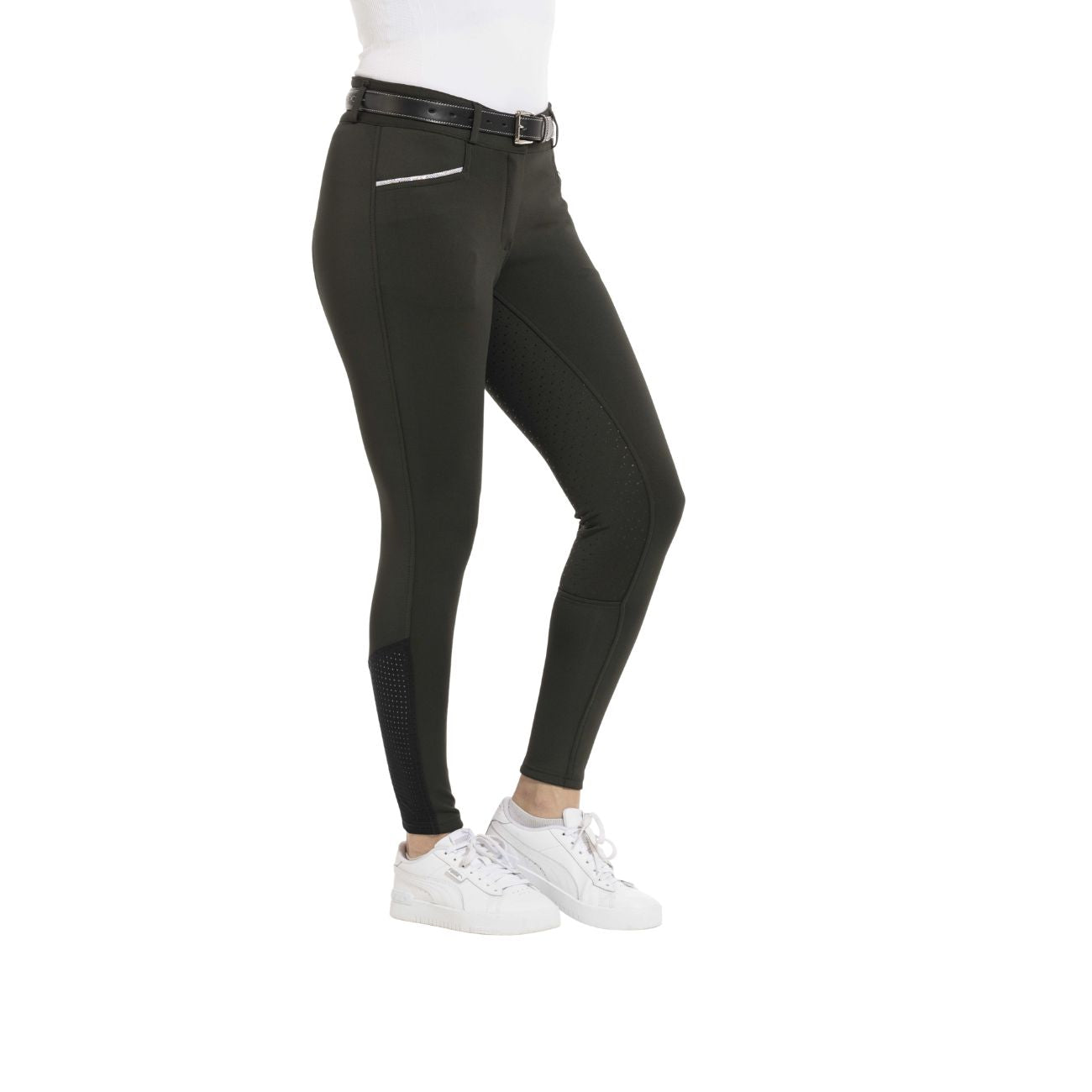 EQUITHEME Pantaloni Da Donna Claudine Equitheme Verde 979788 DARK GREEN 