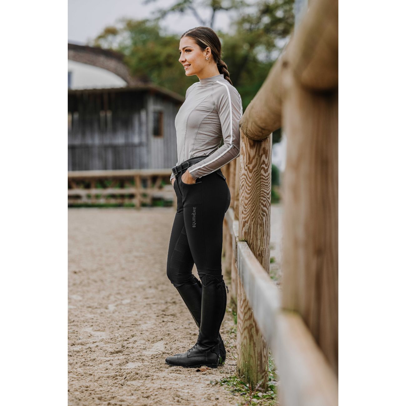 EQUITHEME Pantaloni Beverly Equitheme Nero 979825 BLACK 